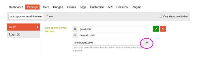 auto approve email domains