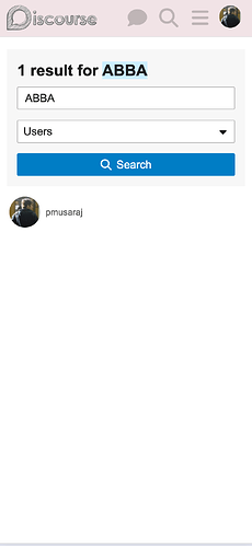 画像には、「ABBA Users の結果 1 件」というテキストが表示されている検索バーを備えたコンピューター画面が表示されています。(AIによるキャプション)