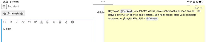 The image shows a smartphone screen displaying a text message conversation. The text is in Finnish, and the conversation includes several messages from separate contacts. (Captioned by AI)