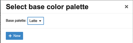 Liste des palettes de couleurs