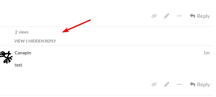 L'immagine è uno screenshot di un commento sotto il nome utente "Canapin" con la parola "test" accanto. (Didascalia dell'IA)