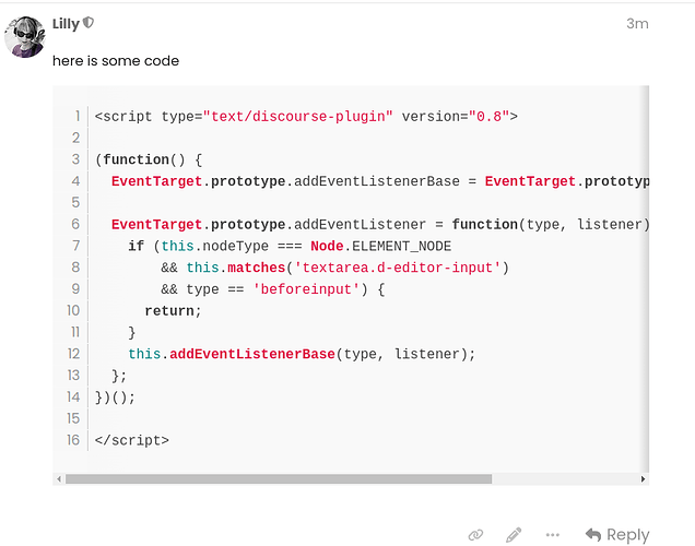 L'image affiche une interface textuelle avec un extrait de code pour une fonction JavaScript, montrant l'utilisation d'une boucle for et du type de base d'écouteur d'événements. (Légendé par l'IA)