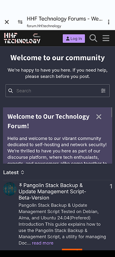 Die Abbildung zeigt die Homepage der HHF Technology Foren. (Beschriftet von KI)