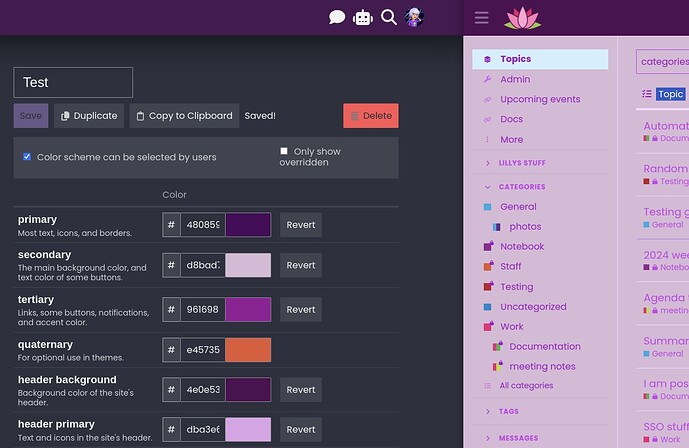 Se muestra una captura de pantalla de un sitio web con un fondo morado oscuro y una lista de elementos en el lado izquierdo, acompañada de una barra de menú en la parte superior y una barra lateral en el lado derecho. (Subtitulado por IA)