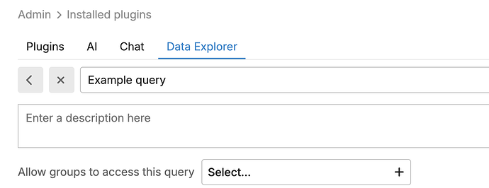 Data Explorer 中查询的名称和描述字段。