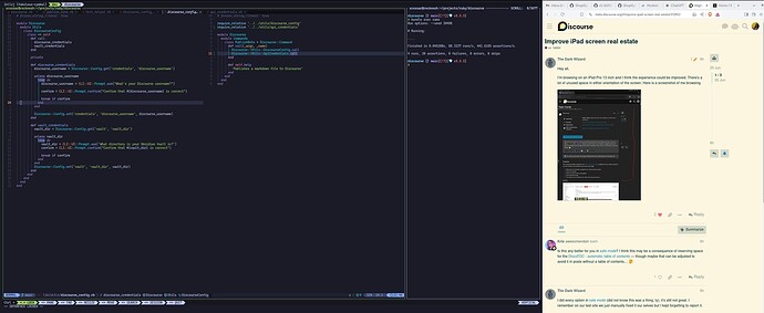 Discourse 在浏览器窗口只占一部分时渲染的截图