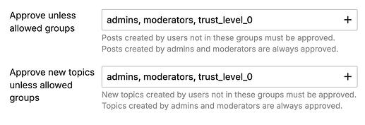 approve settings