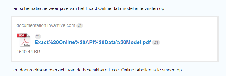 Onebox translation error Exact Online data model