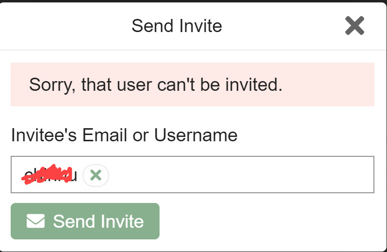 sorry can't be invited