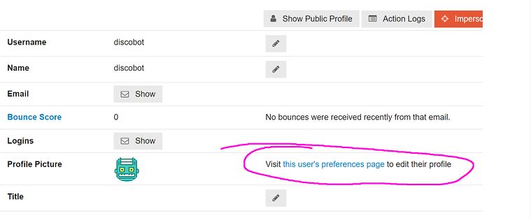 Accessing Discobot's preferences