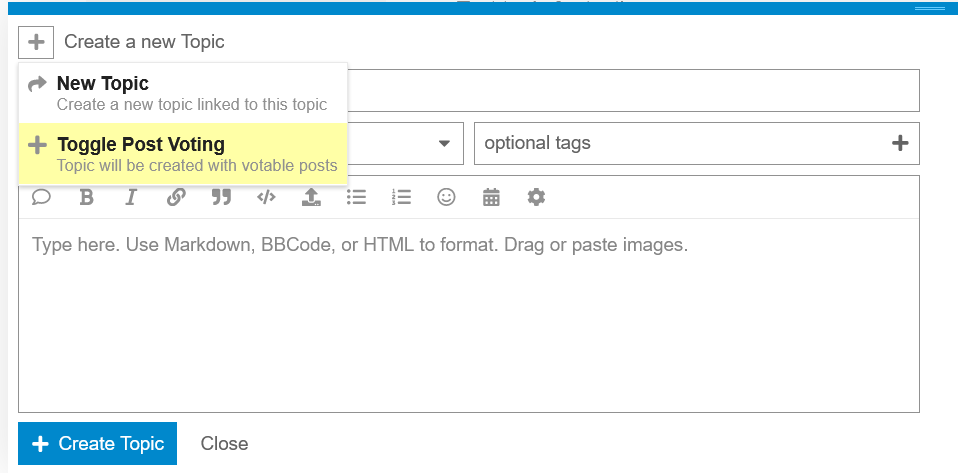 post voting toggle