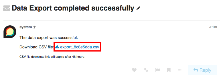 PM with CSV download link
