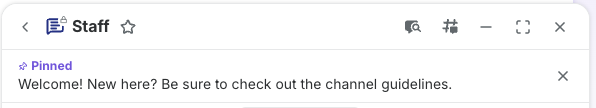 New sticky bar for pinned chat messages