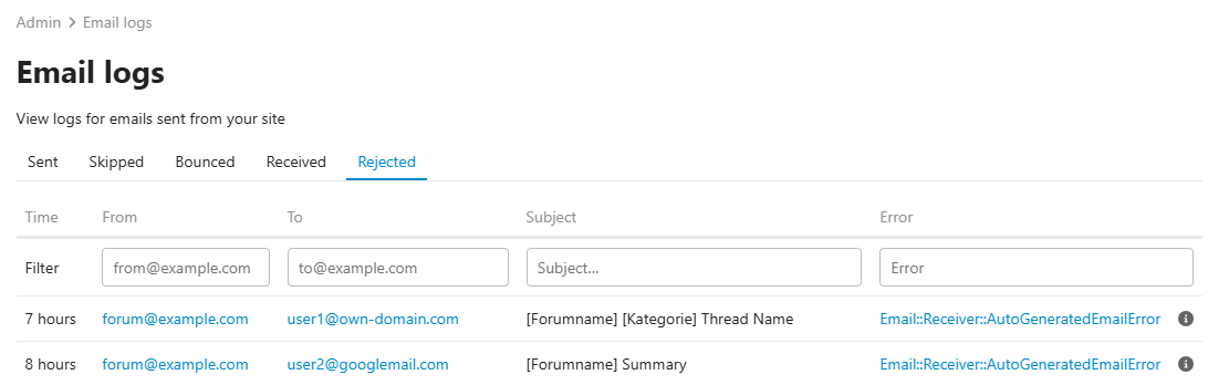 Journal sauvegardé et erreurs d'e-mail dans Content sur backmagic.com (Légendé par l'IA)