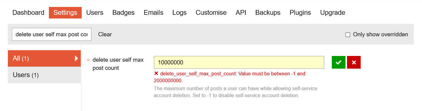 delete user self max post count