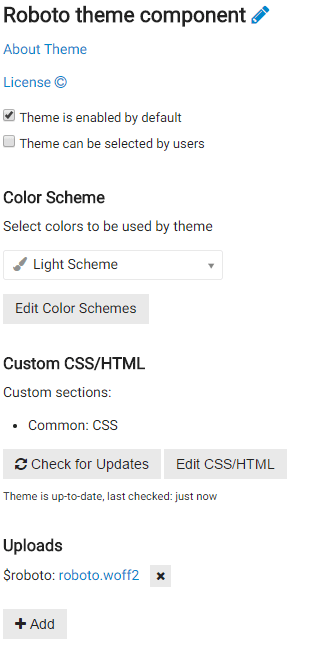 Font selection dropdown showing the shared fonts