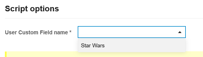 dropdown select
