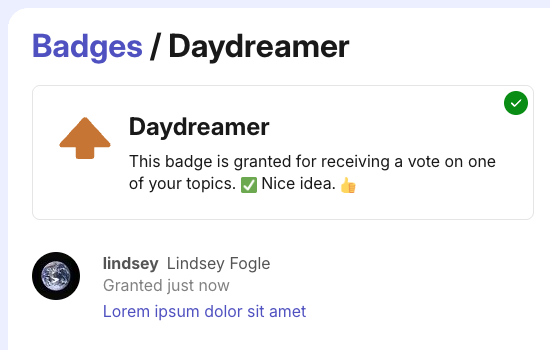 New member badges for Topic Voting