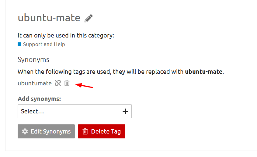 tag deletion