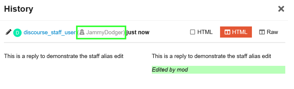 who used the alias - edit