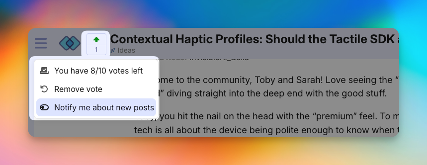 Topic Voting improvements: Voting access, notification prompts, Hot sorting
