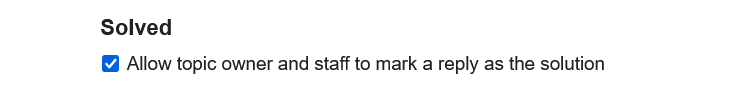 Allow topic owner and staff to mark a reply as the solution