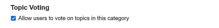 topic voting category setting