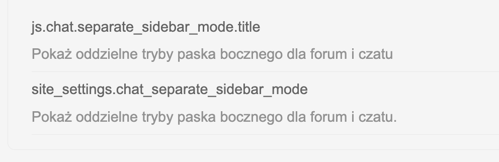 L'immagine mostra due righe di testo in polacco, che sembrano correlate all'interfaccia di chat di un sito web o di un'applicazione. (Didascalia dell'IA)