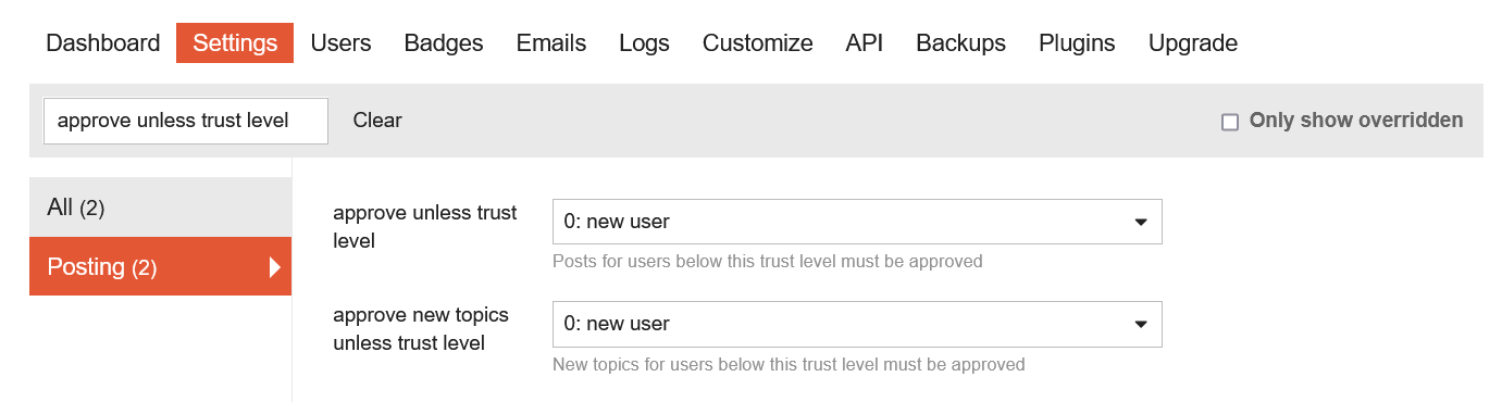 approve unless trust level