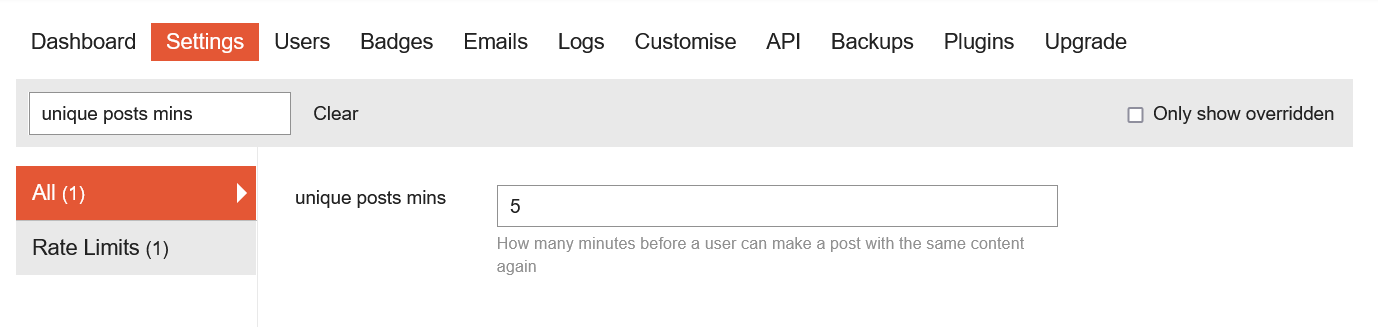 unique posts mins