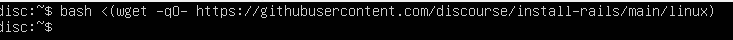图片显示了一个终端窗口，其中包含一个用于在 Linux 系统上安装 Rails 的脚本命令。 (由 AI 添加说明)