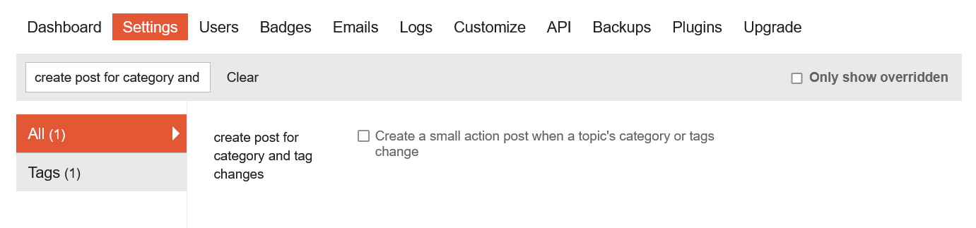 create post for category and tag changes