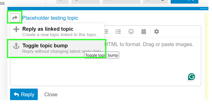 toggle topic bump