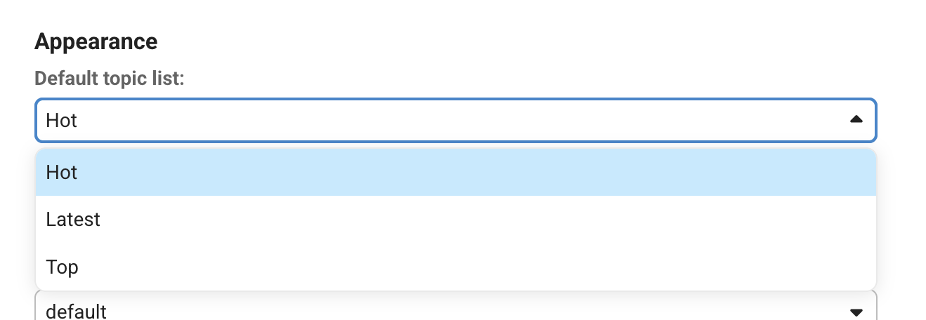 Use "Hot" as default topic list for categories
